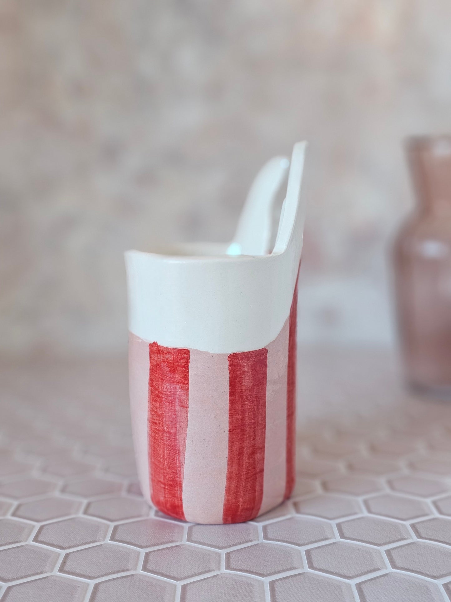 Sylvia the swimmer ceramic toothbrush holder