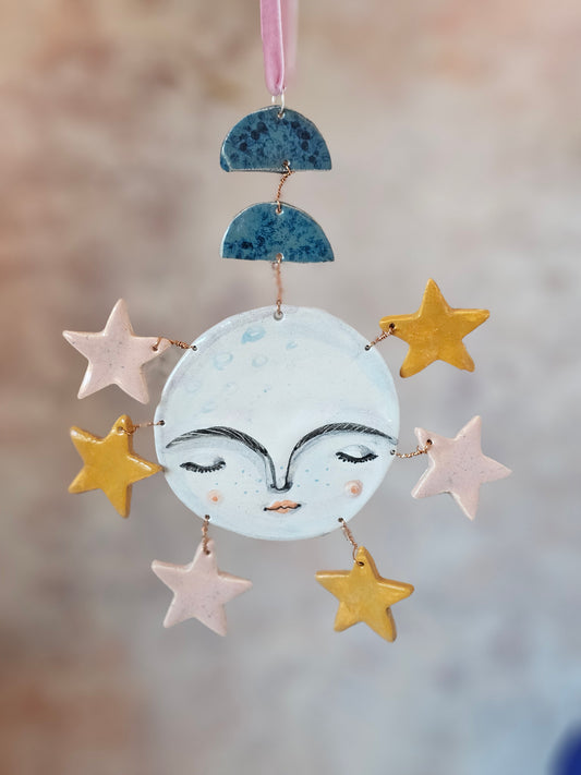 Luna Cloudwhisper — Hand-Painted Ceramic Ornament stars