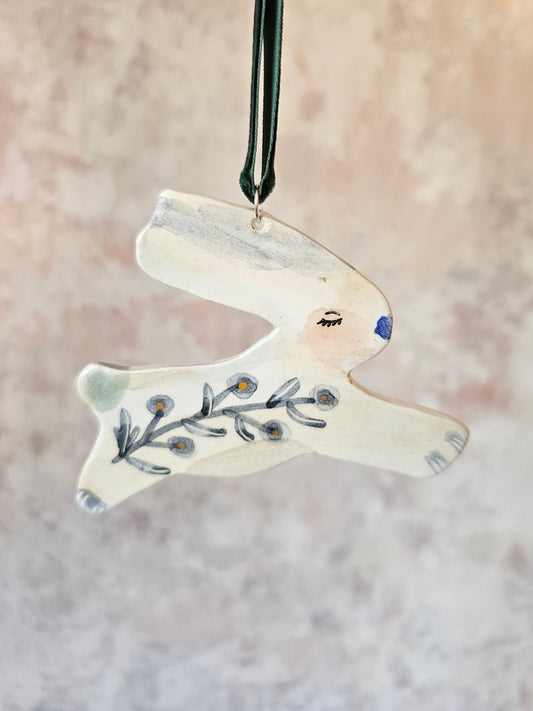 Dash the bunny — Ceramic Hanging Decoration )