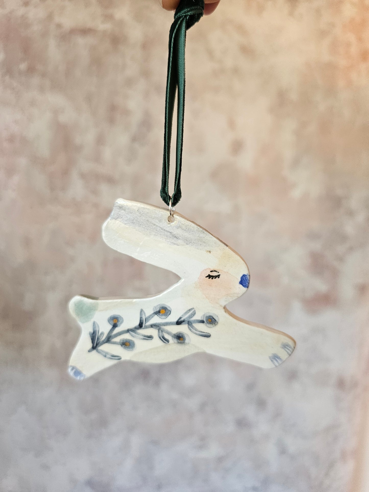 Dash the bunny — Ceramic Hanging Decoration )