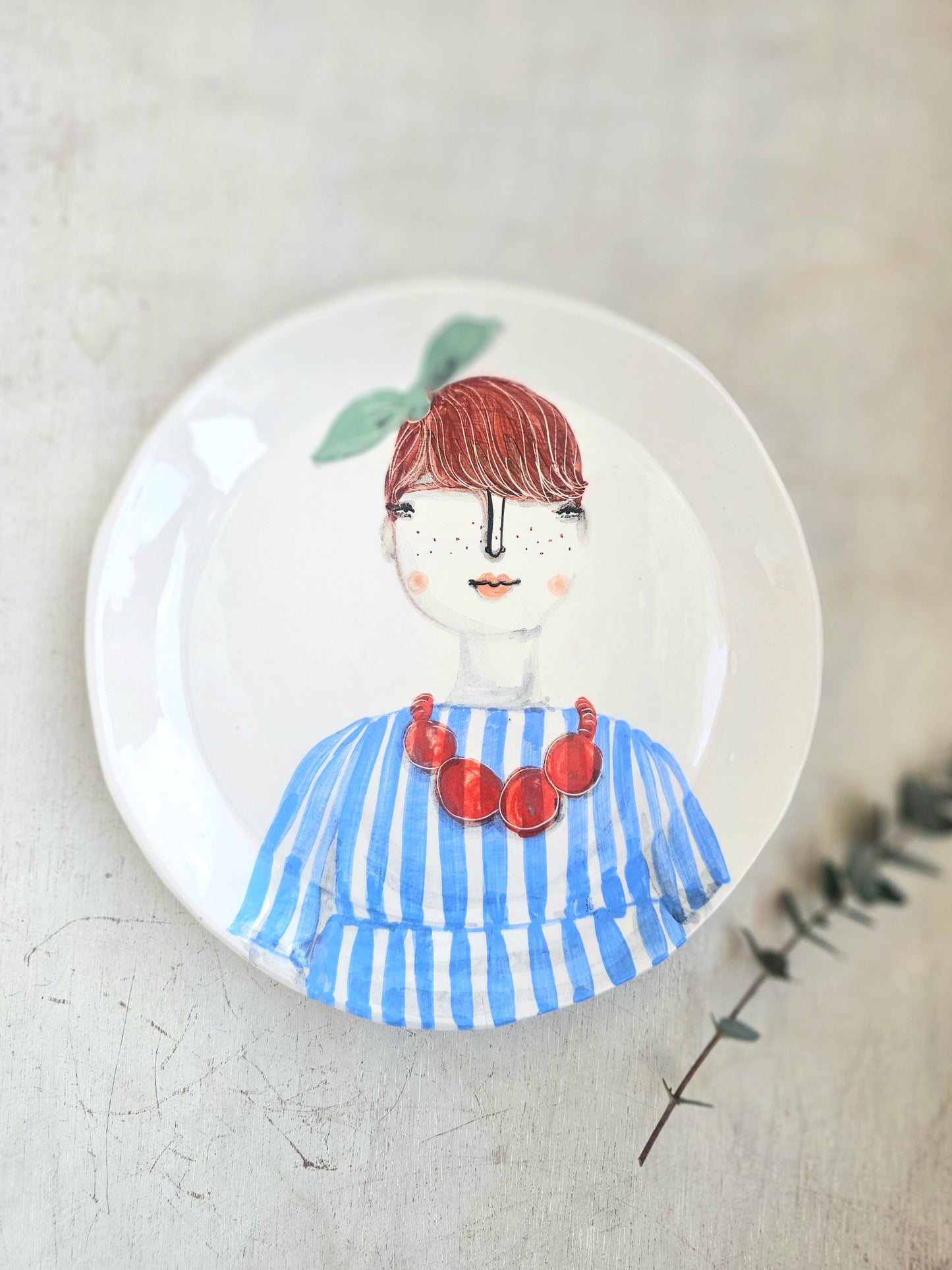 Hazel handmade ceramic, decorative plate