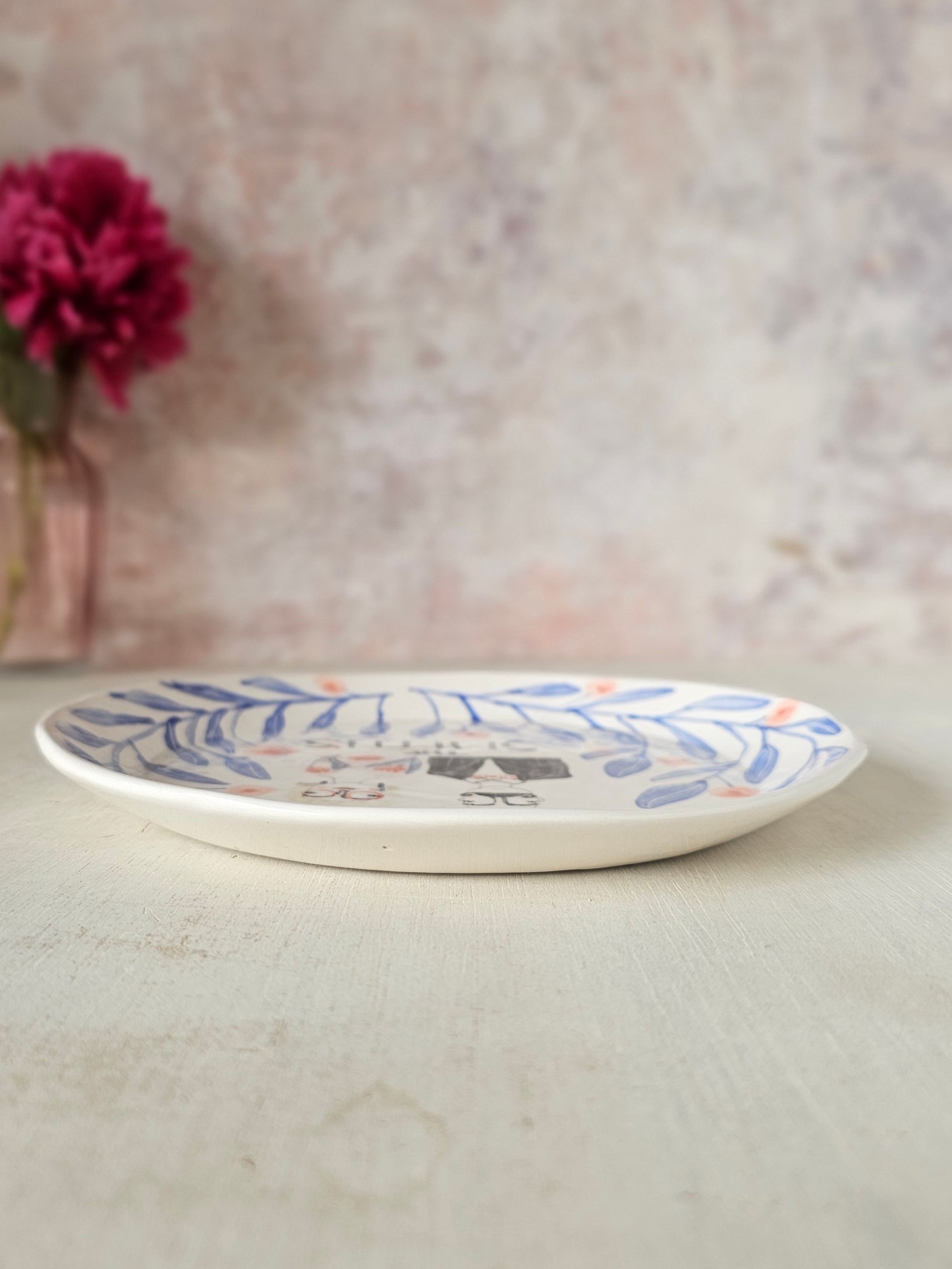 Custom wedding gift personalised handmade ceramic, decorative plate