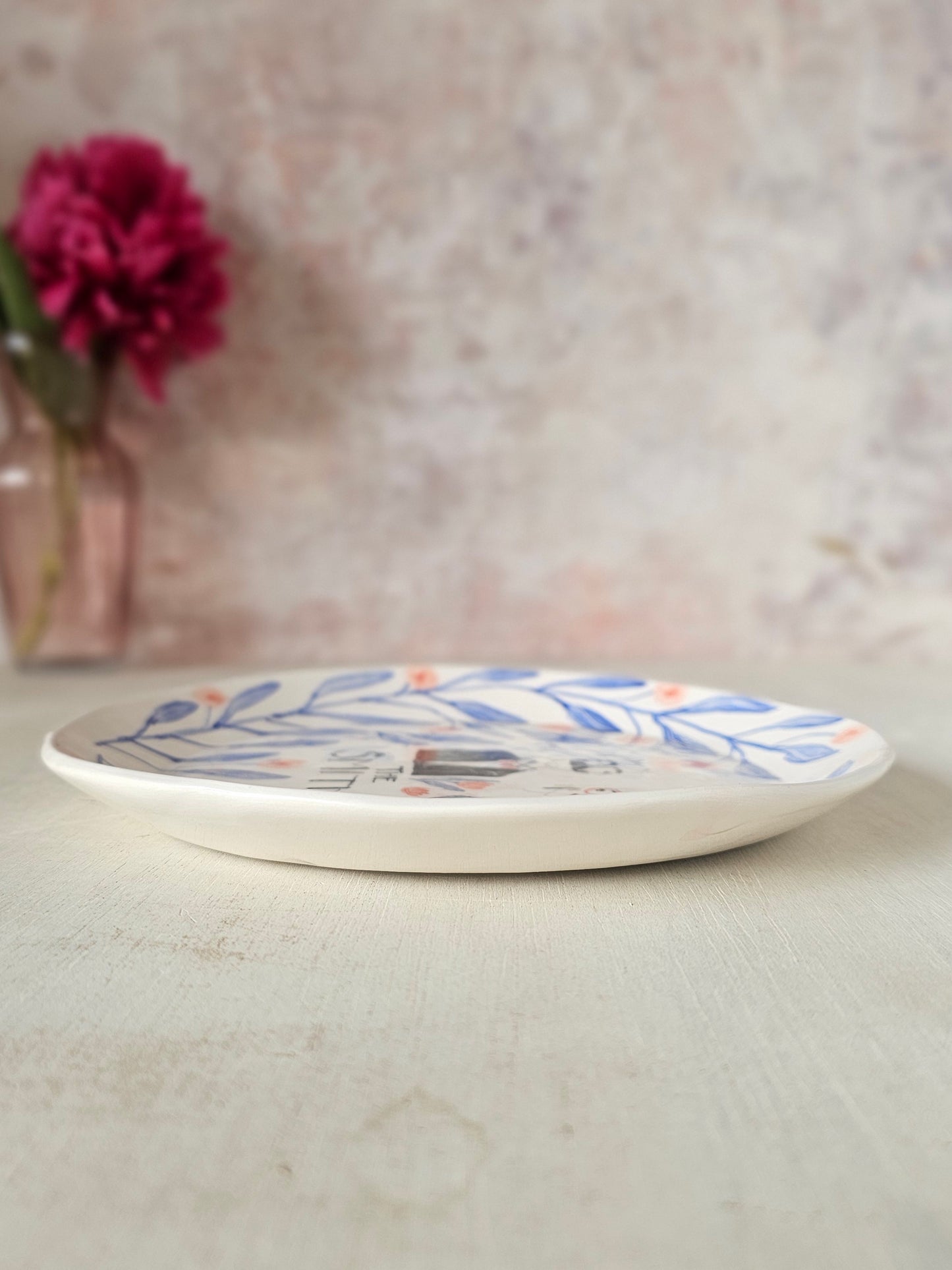 Custom wedding gift personalised handmade ceramic, decorative plate