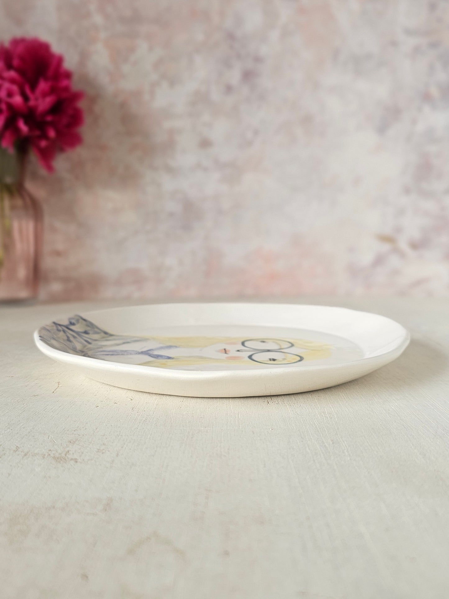 Beau handmade ceramic, decorative plate