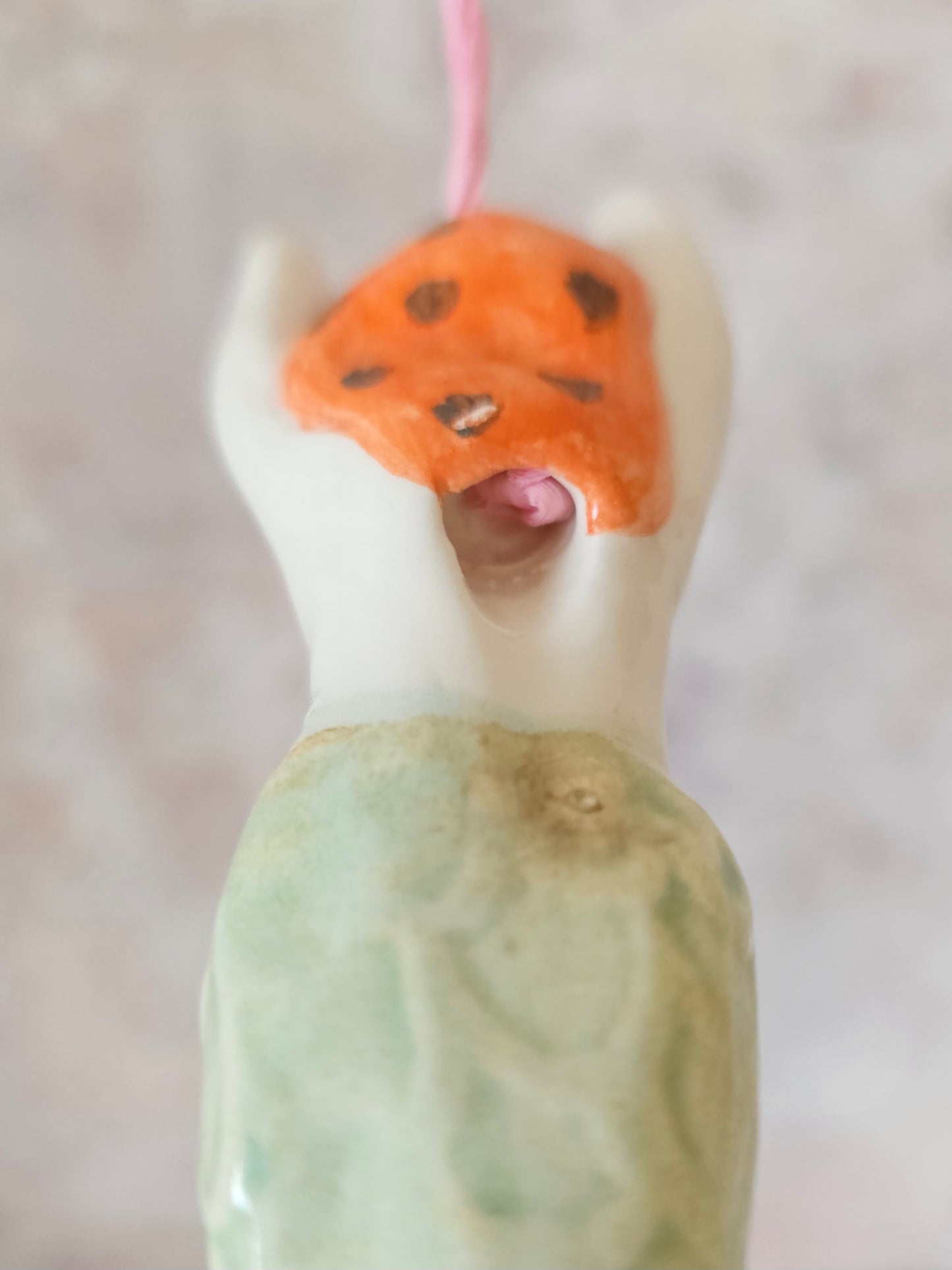 Brianna the mermaid ceramic bathroom light pull - made to order