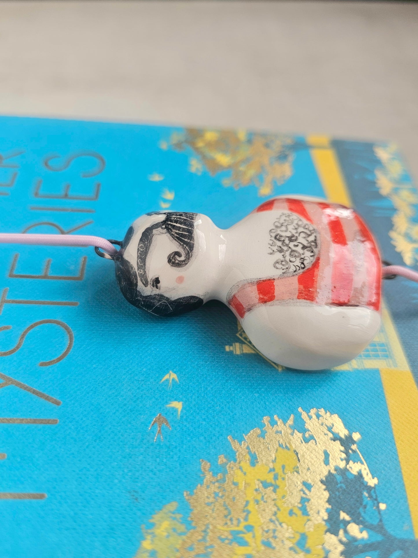 Hector the Strongman Ceramic Handmade Book Mark