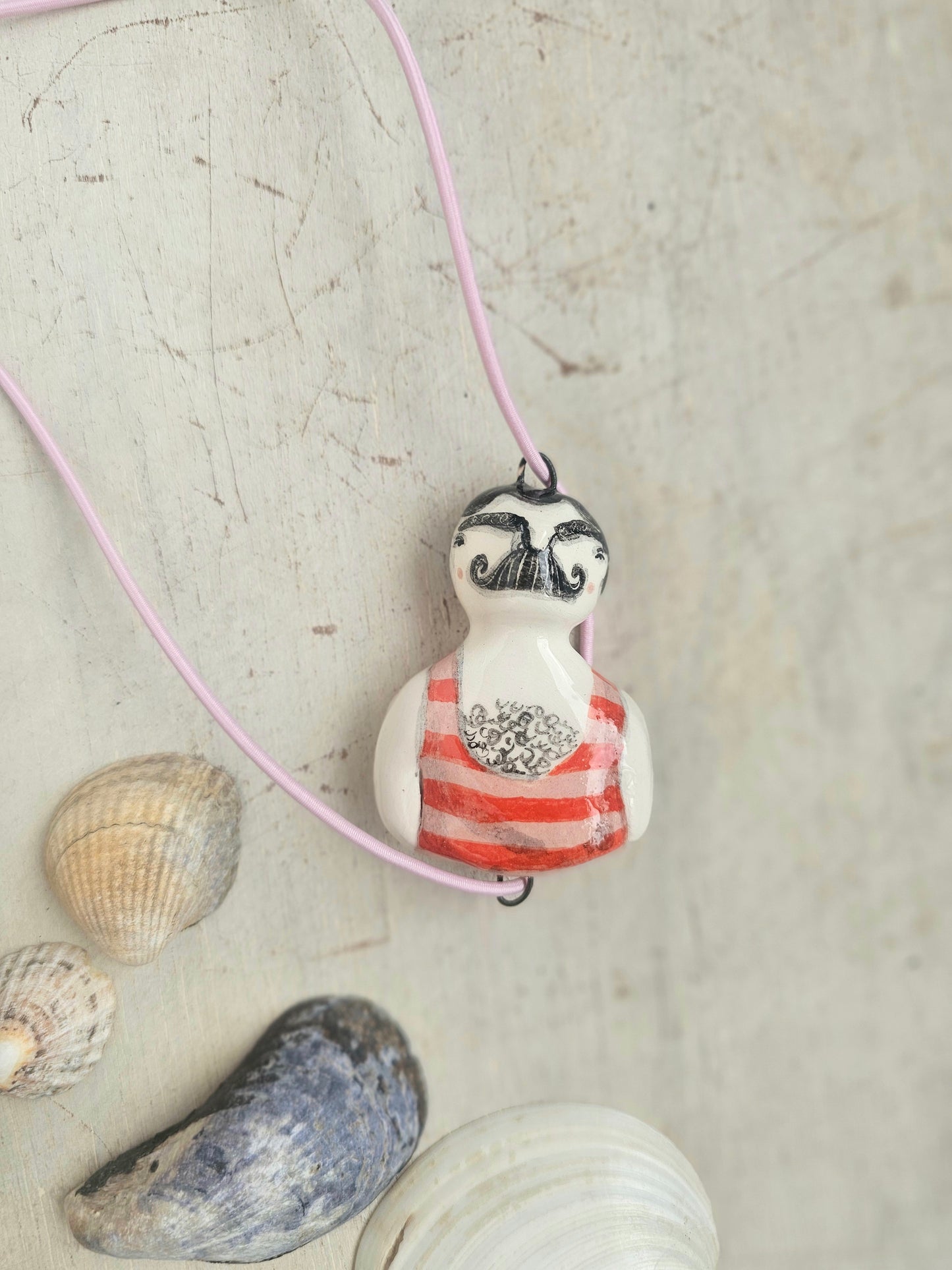 Hector the Strongman Ceramic Handmade Book Mark