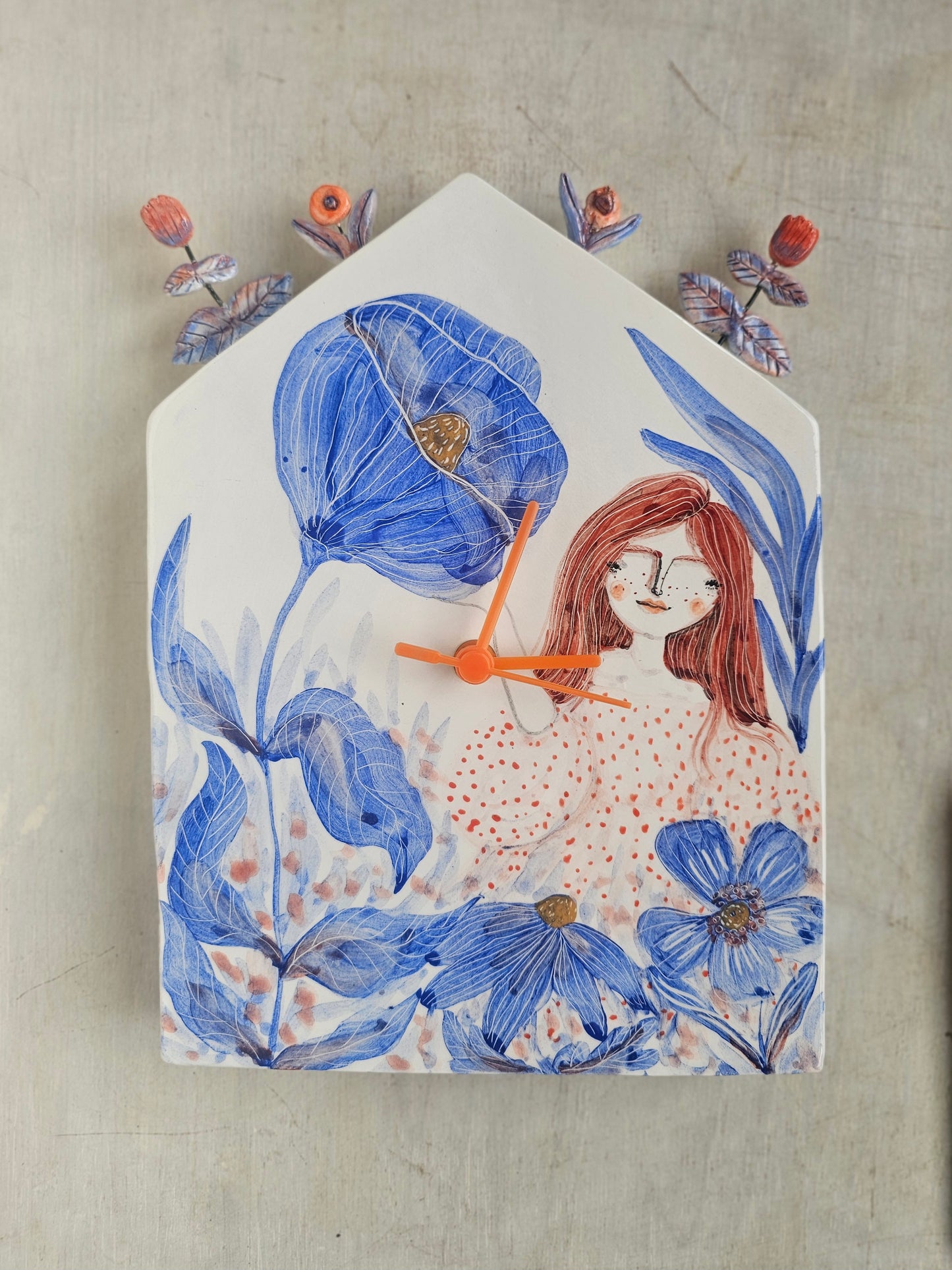Lady Belle Ceramic Handmade Clock