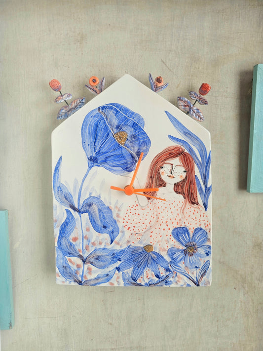 Lady Belle Ceramic Handmade Clock