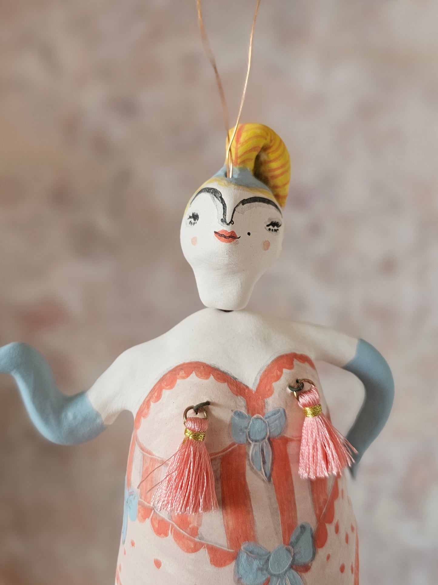 Burlesque Bertie ceramic handmade Bell