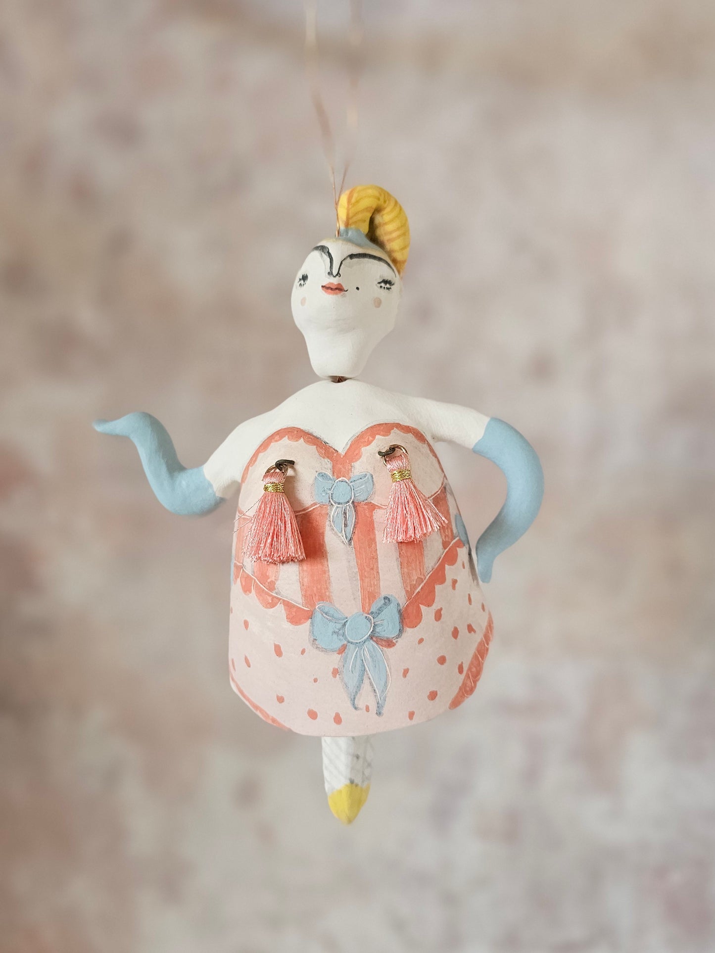 Burlesque Bertie ceramic handmade Bell