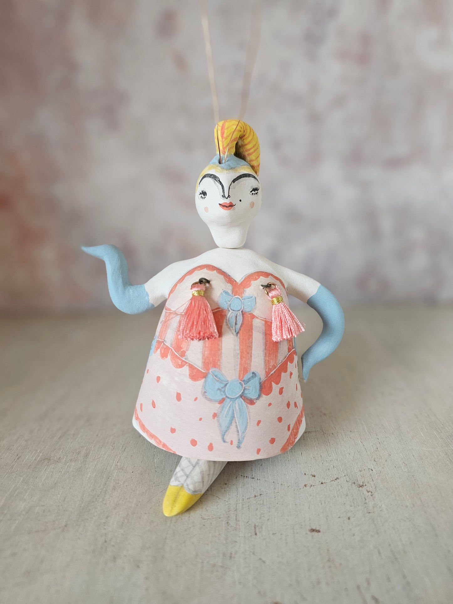 Burlesque Bertie ceramic handmade Bell