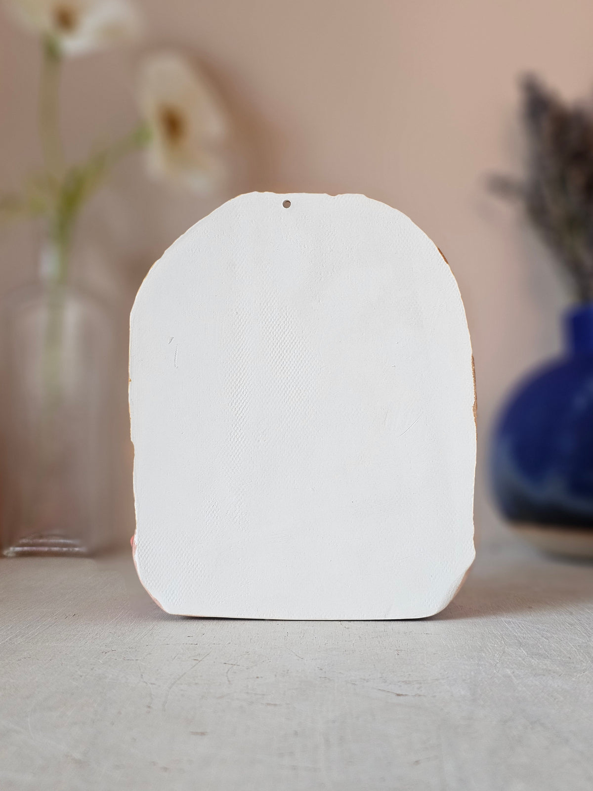 Beau | Handmade Ceramic Candle Holder, Hand Painted Little Shrine