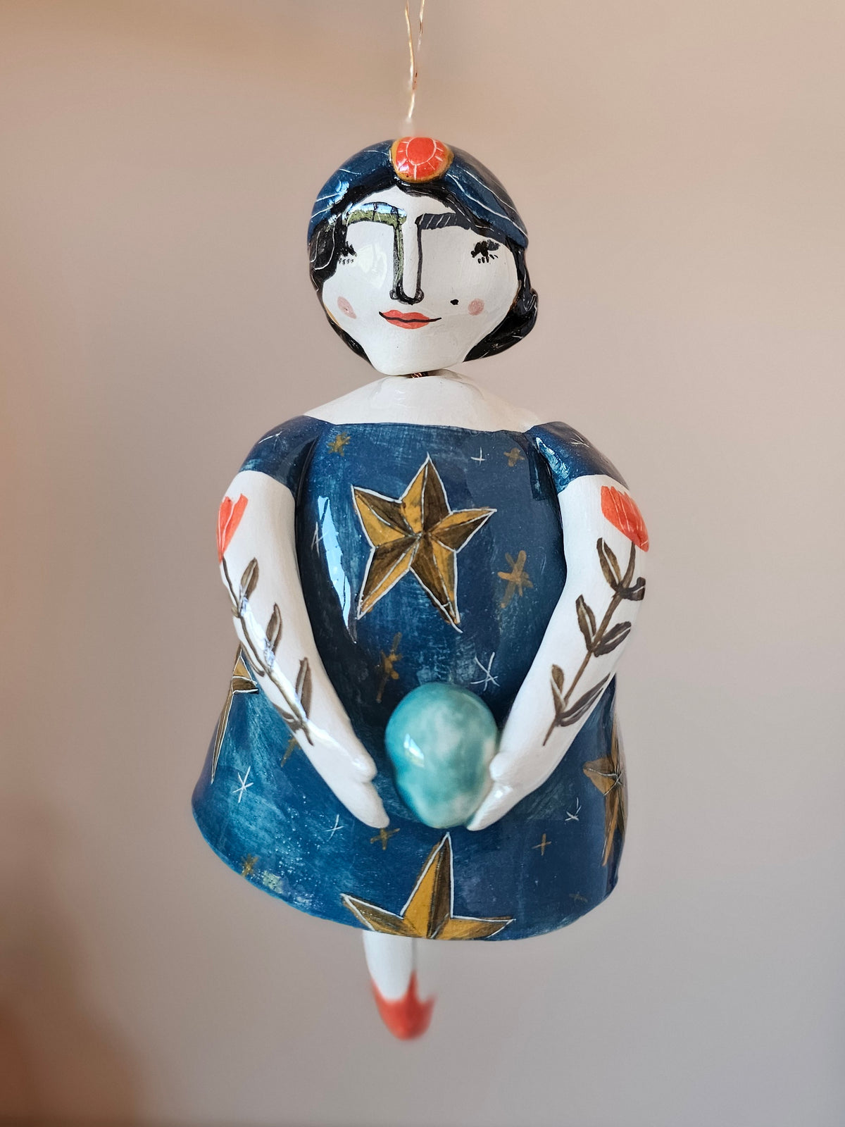 Esmerelda fortune teller  handmade ceramic bell - made to order