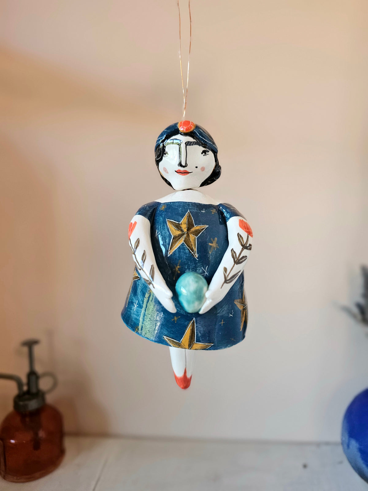 Esmerelda fortune teller  handmade ceramic bell - made to order