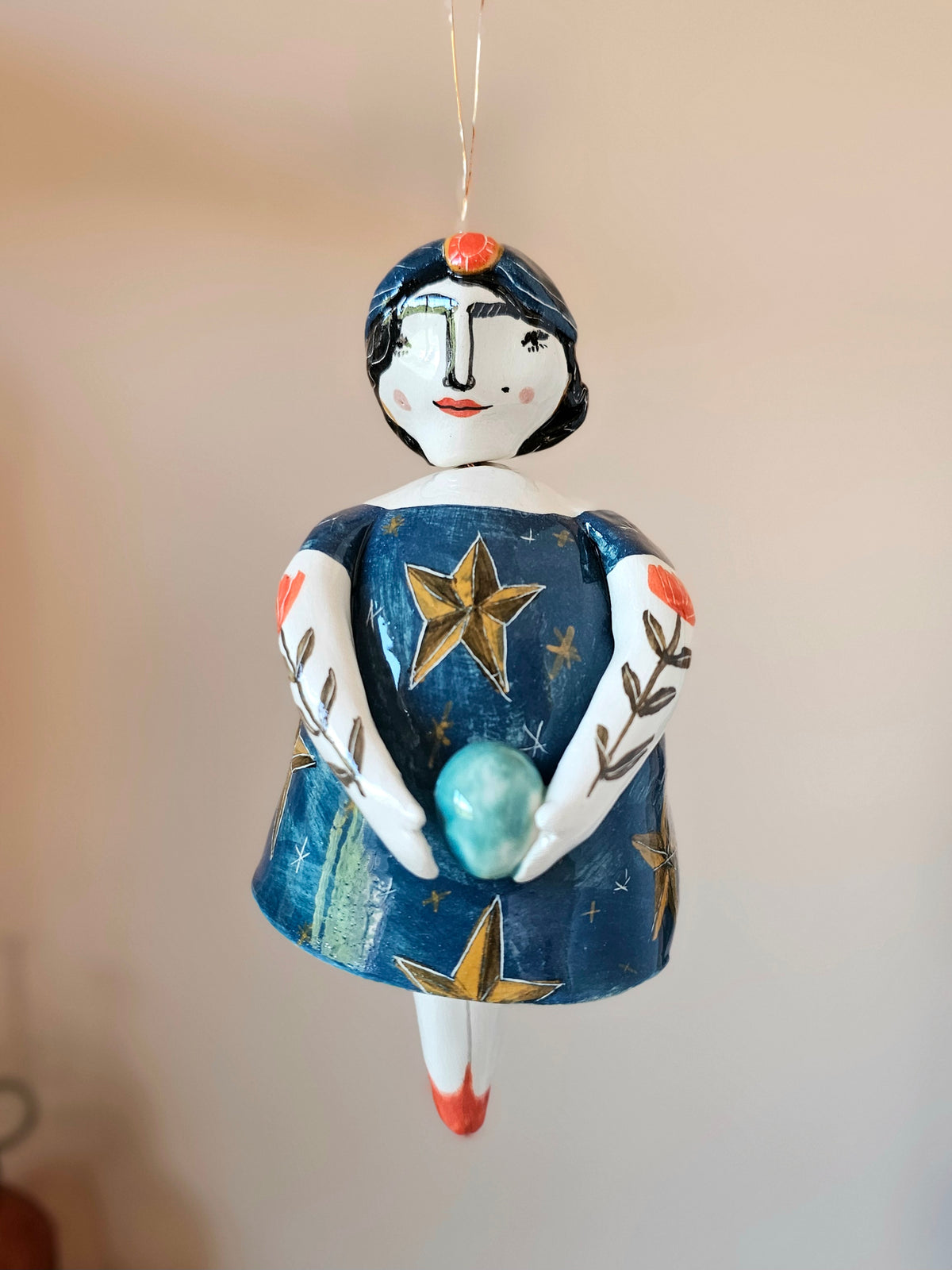 Esmerelda fortune teller  handmade ceramic bell - made to order