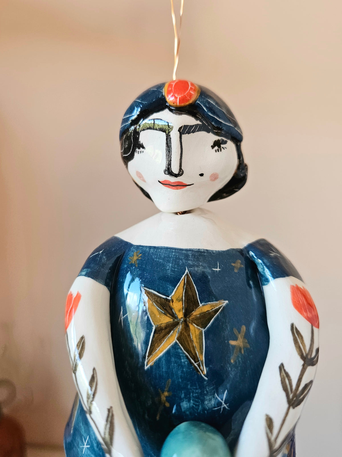Esmerelda fortune teller  handmade ceramic bell - made to order