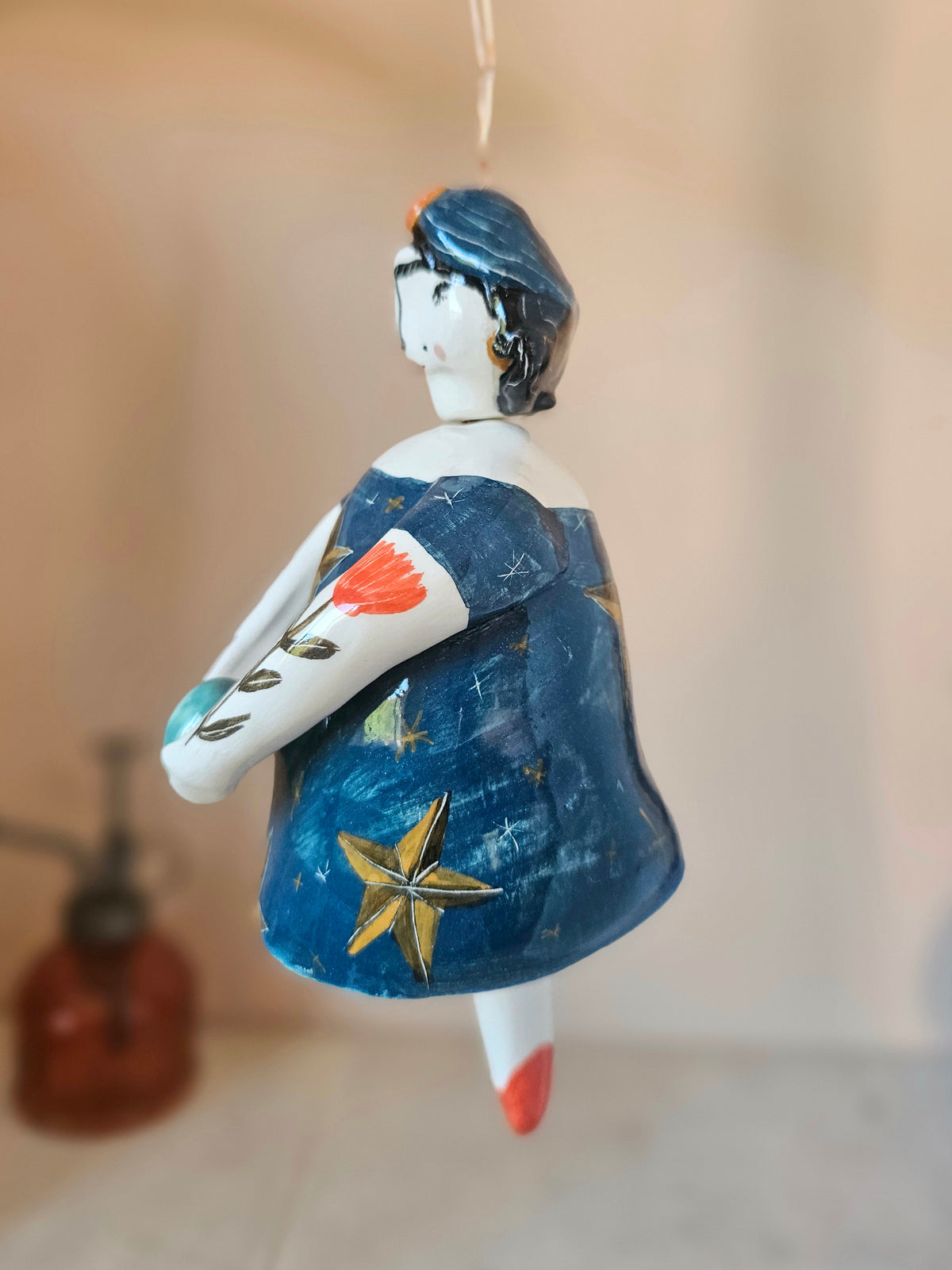 Esmerelda fortune teller  handmade ceramic bell - made to order