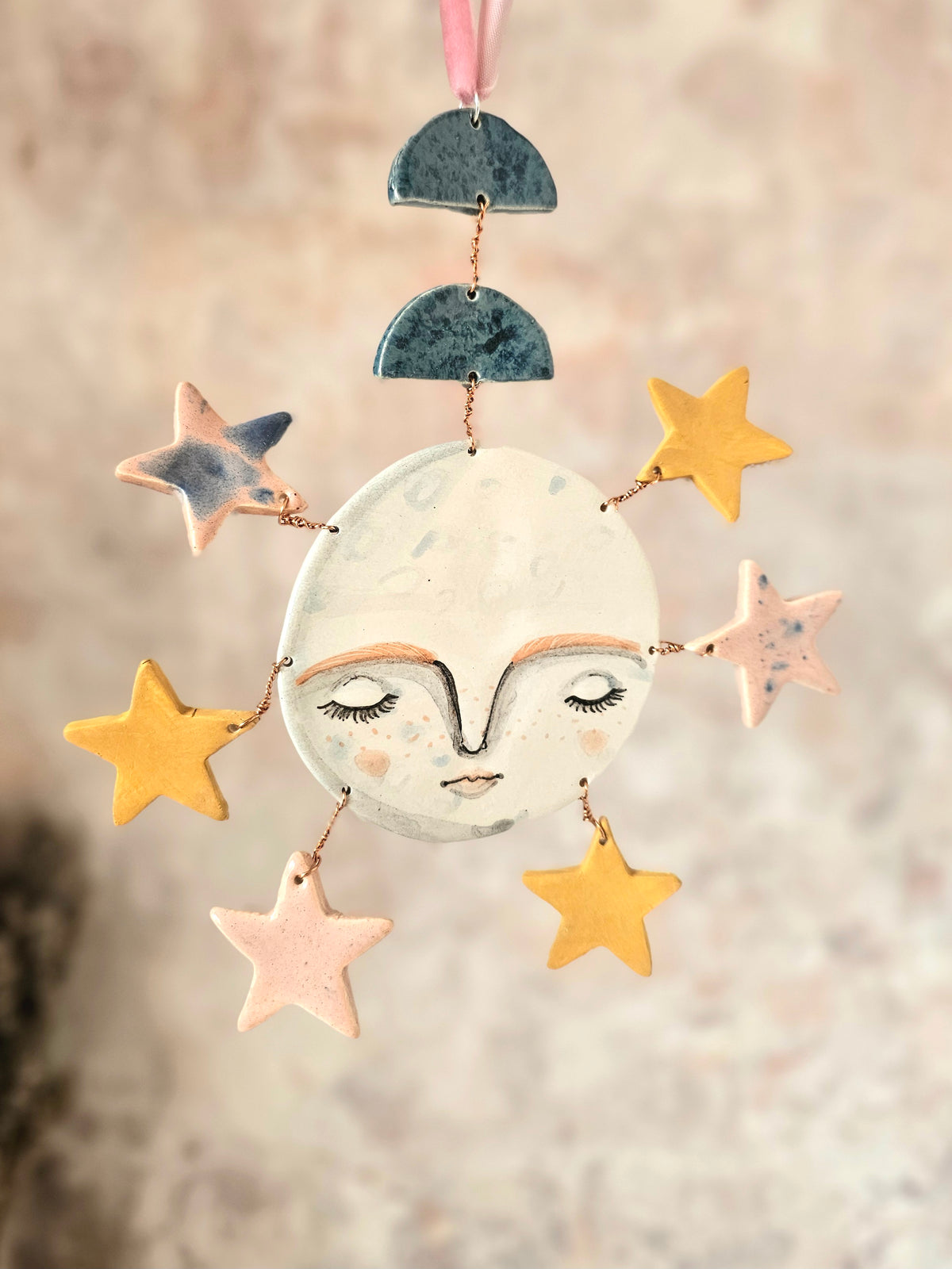 Luna Cloudwhisper — Hand-Painted Ceramic Ornament stars