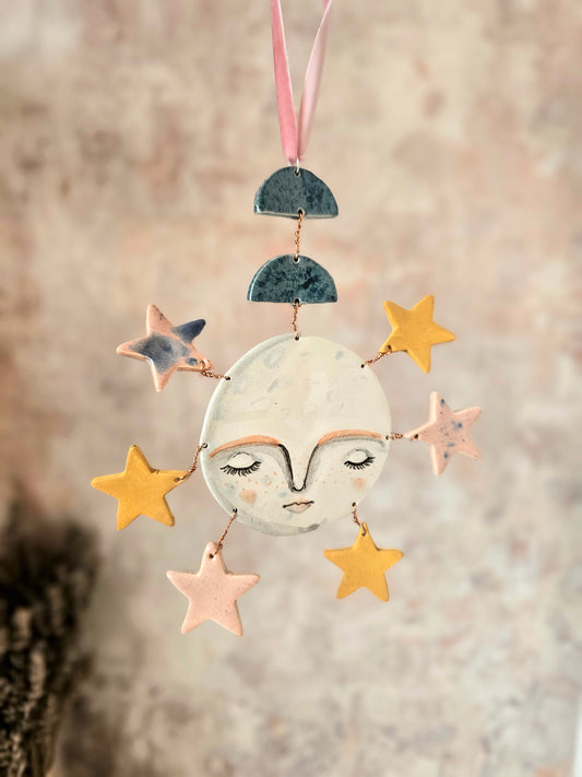Luna Cloudwhisper — Hand-Painted Ceramic Ornament stars