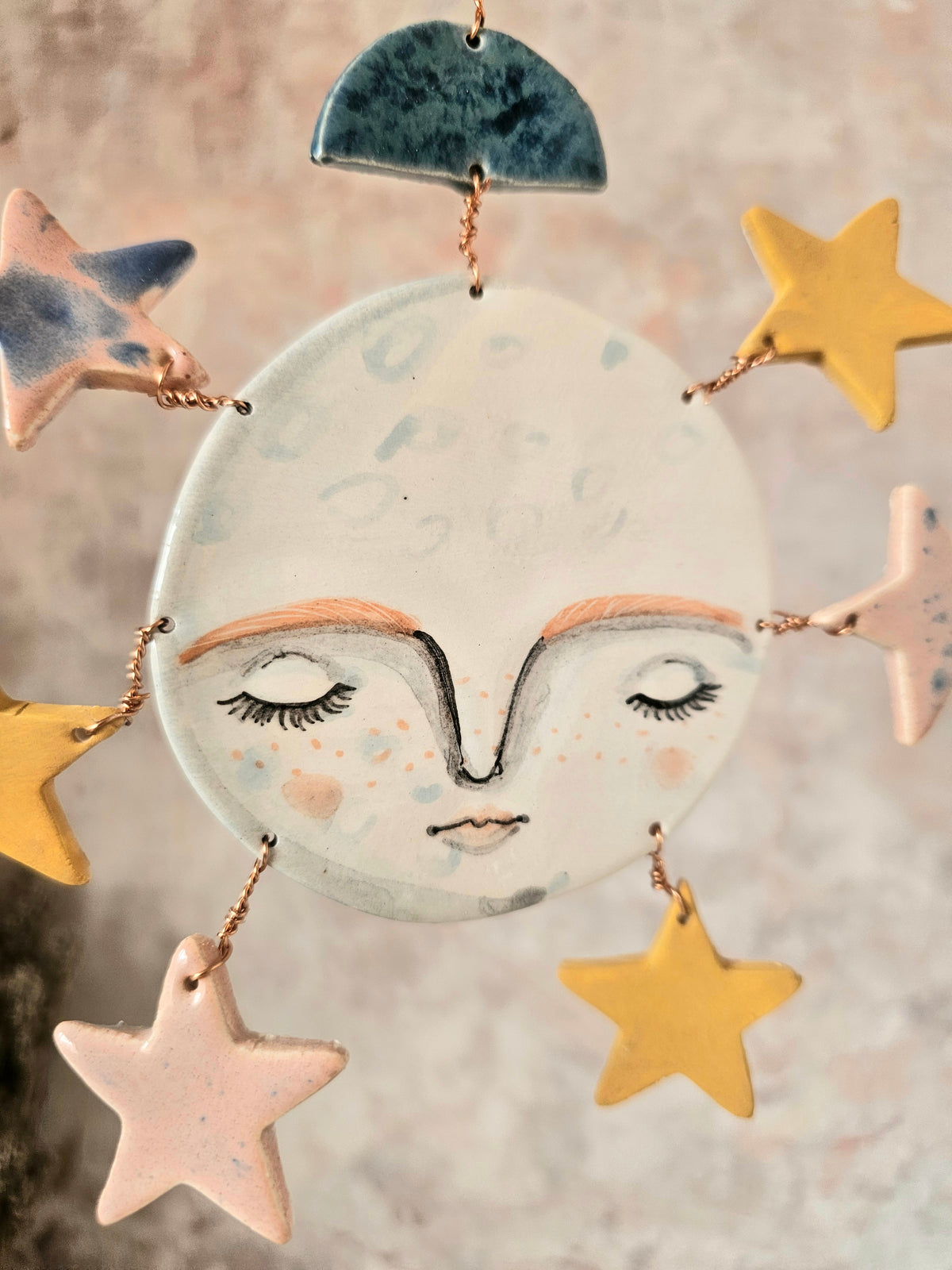 Luna Cloudwhisper — Hand-Painted Ceramic Ornament stars