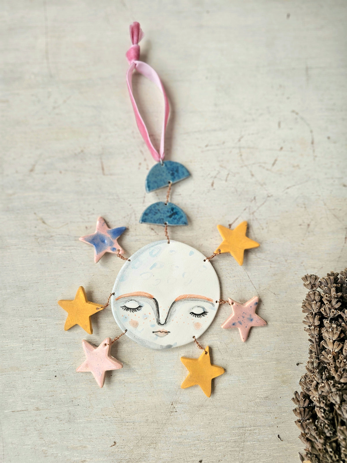 Luna Cloudwhisper — Hand-Painted Ceramic Ornament stars