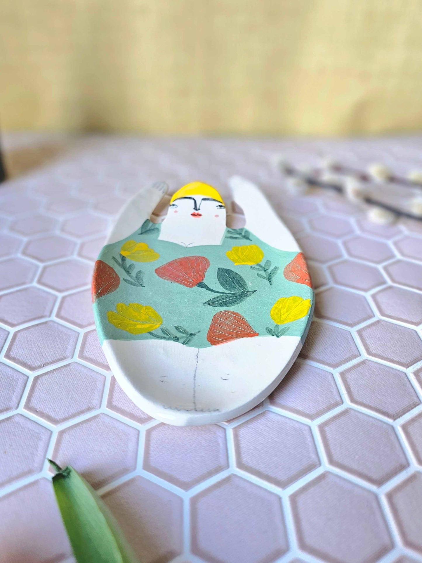 Made to order: Marigold the swimmer handmade ceramic soap dish