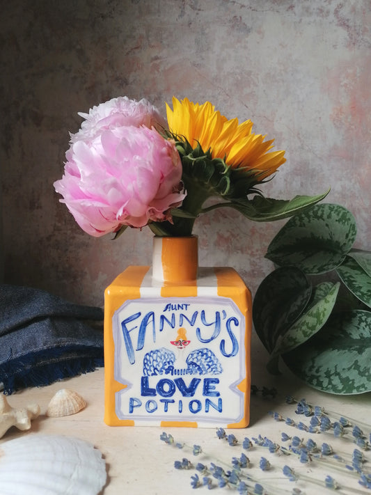 Made to order: Aunt Fanny's Love Potion Bottle large Vase