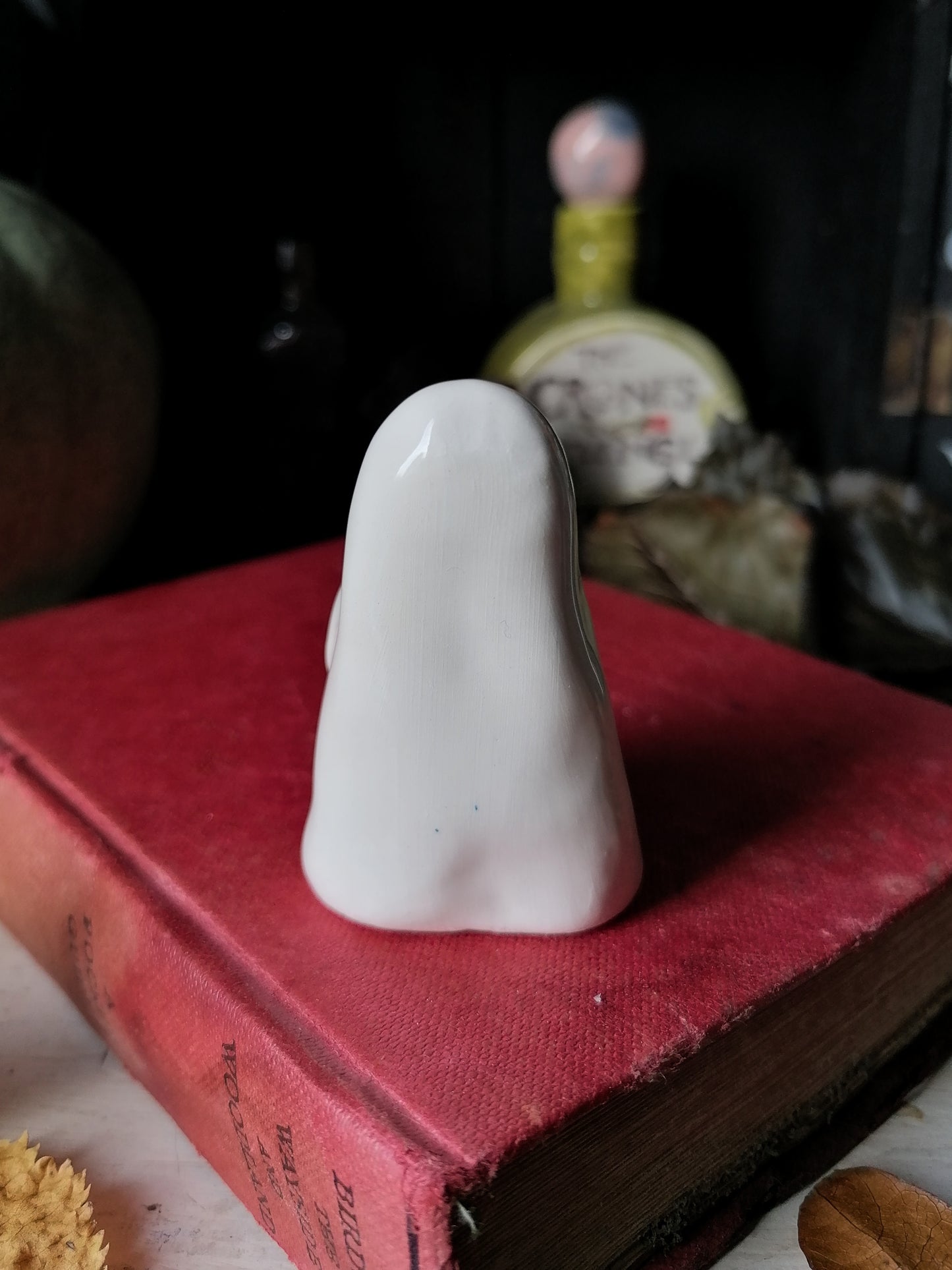Bob the Ghost – Ceramic Halloween Ghost Ornament with Pumpkin