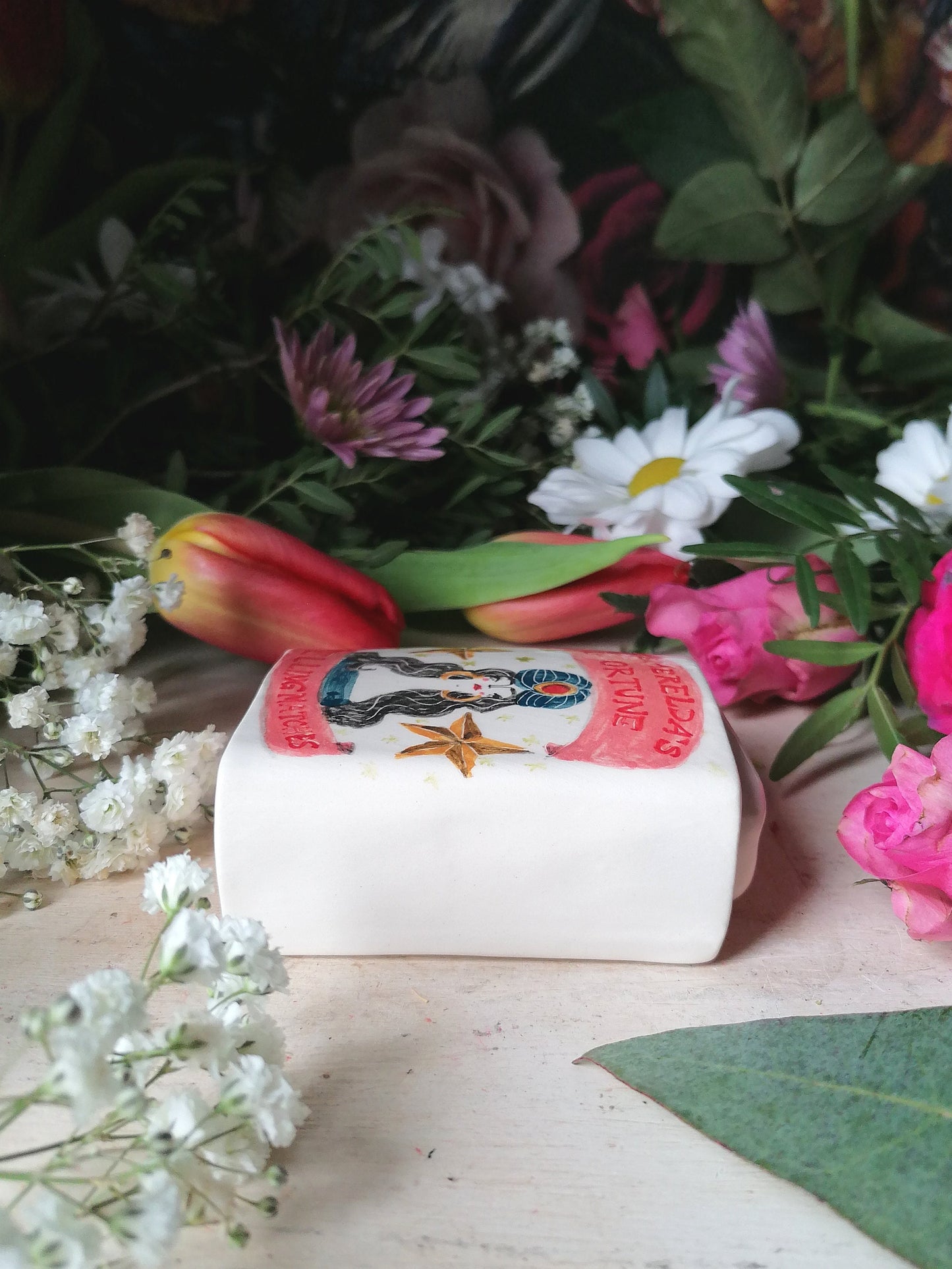 Esmerelda's fortune telling ceramic small matchbox