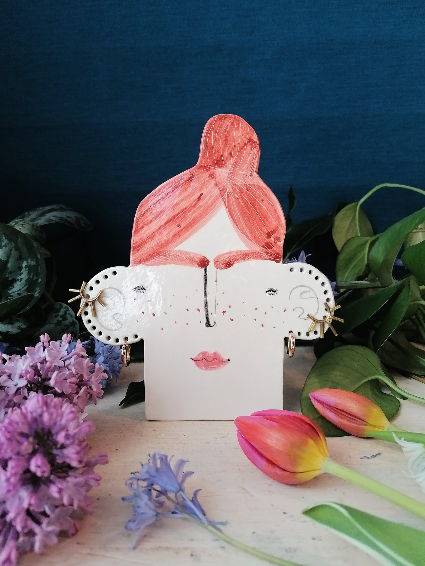Hazel the handmade ceramic Earring holder