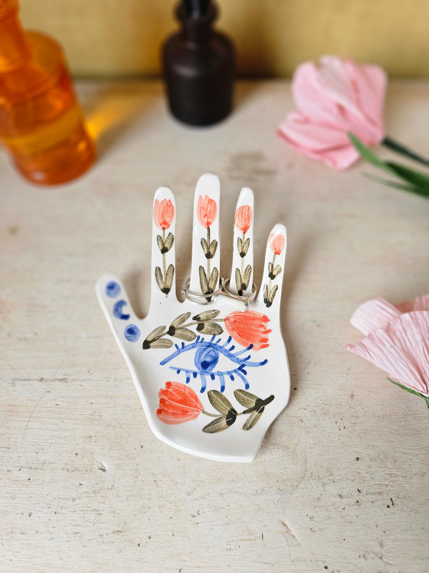 The Hand of Destiny Handmade Ring Holder Ceramic Hand