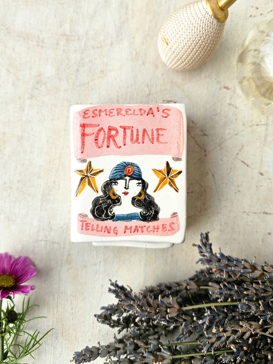 Esmerelda's fortune telling ceramic small matchbox