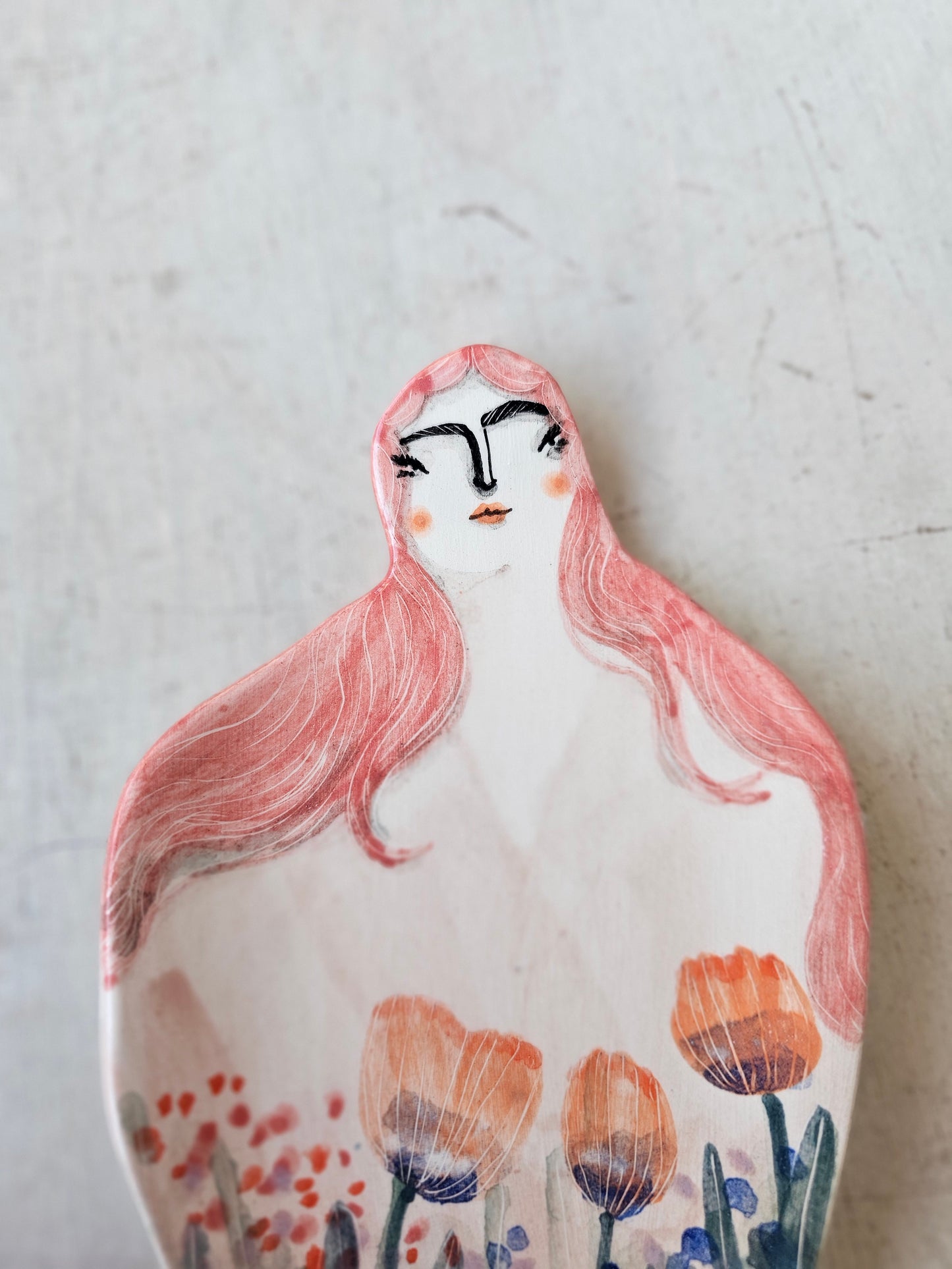 Pertunia the handmade ceramic spoon rest