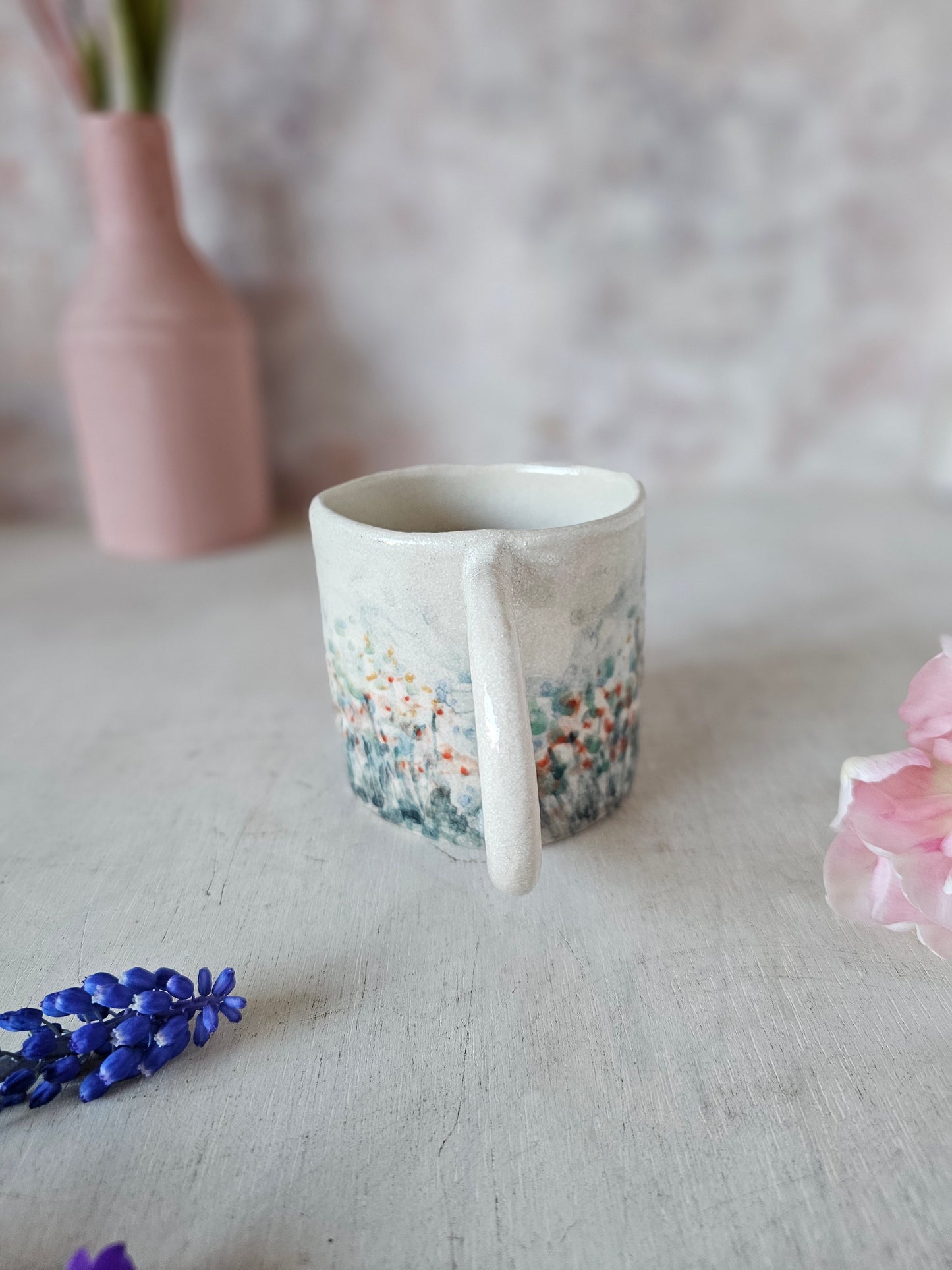 Wild meadow ceramic handmade mug