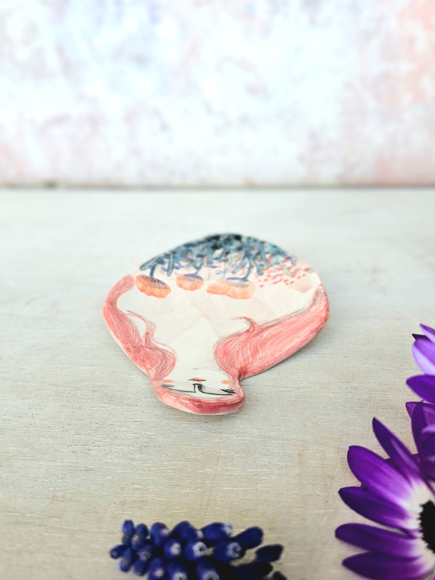 Pertunia the handmade ceramic spoon rest