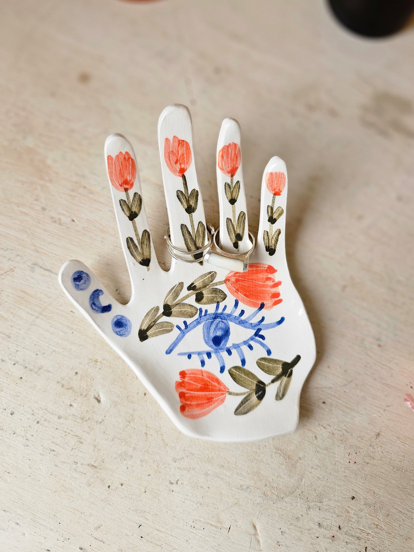 The Hand of Destiny Handmade Ring Holder Ceramic Hand