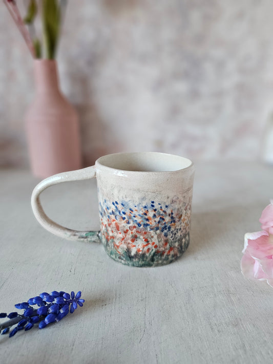 Wild meadow ceramic handmade mug