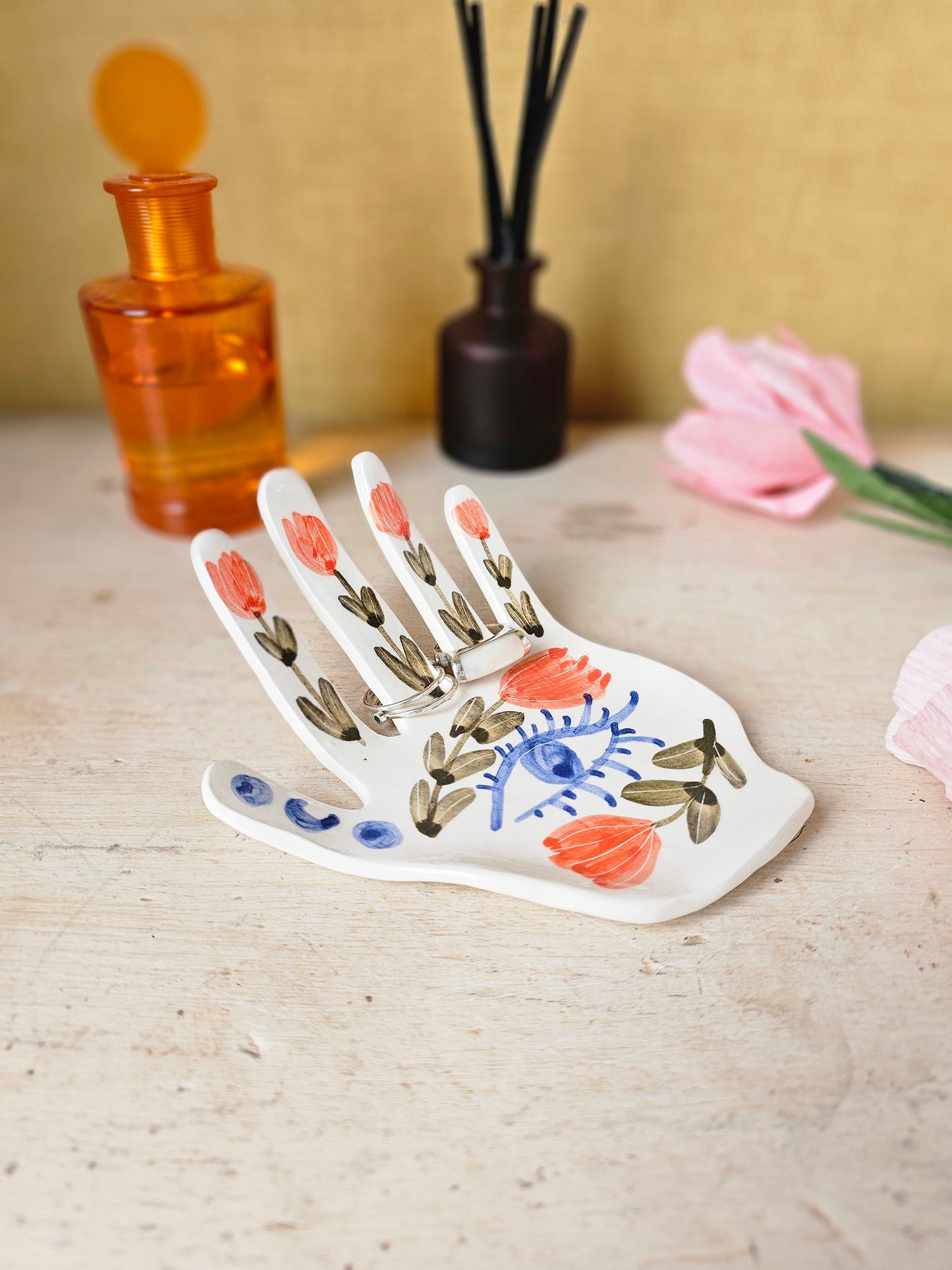 The Hand of Destiny Handmade Ring Holder Ceramic Hand