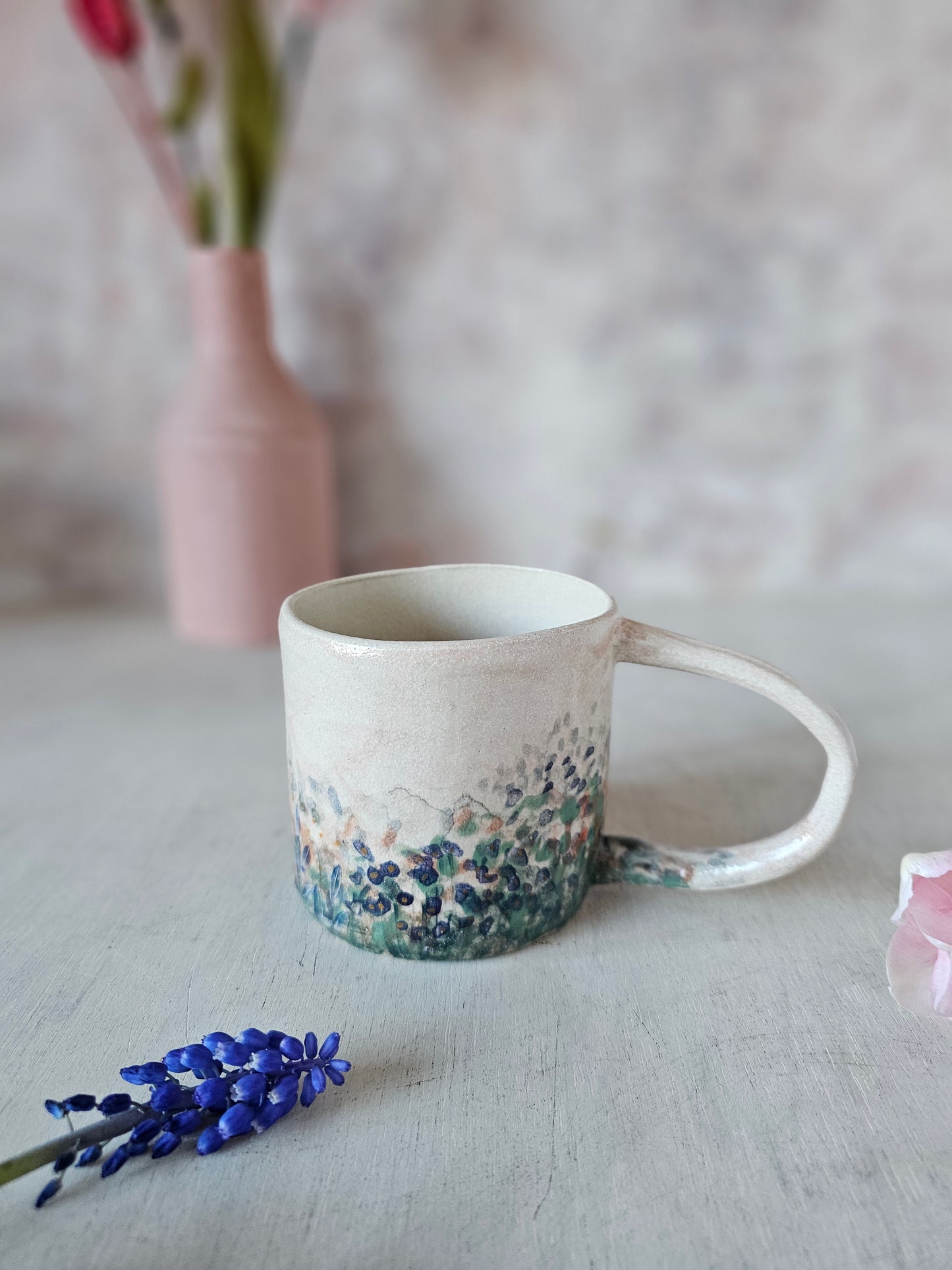 Wild meadow ceramic handmade mug