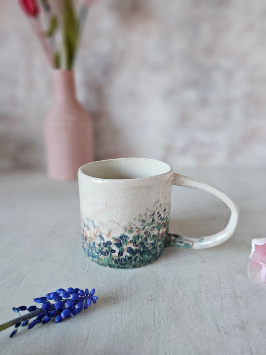 Wild meadow ceramic handmade mug