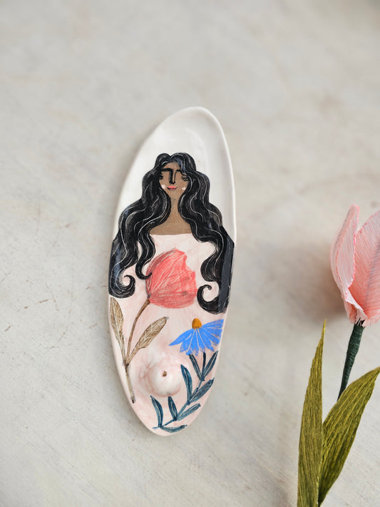 Yolanda handmade ceramic insence holder