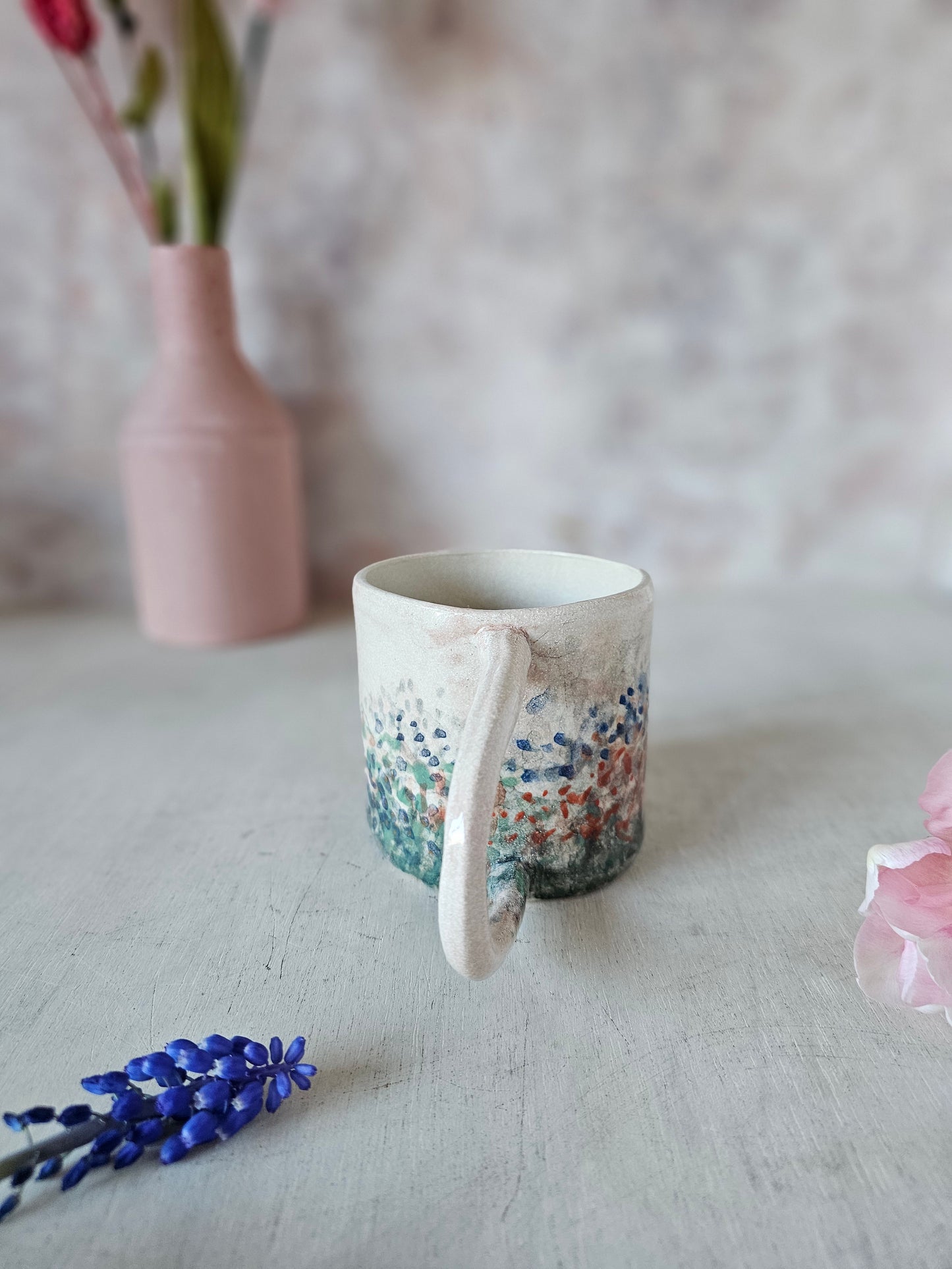Wild meadow ceramic handmade mug