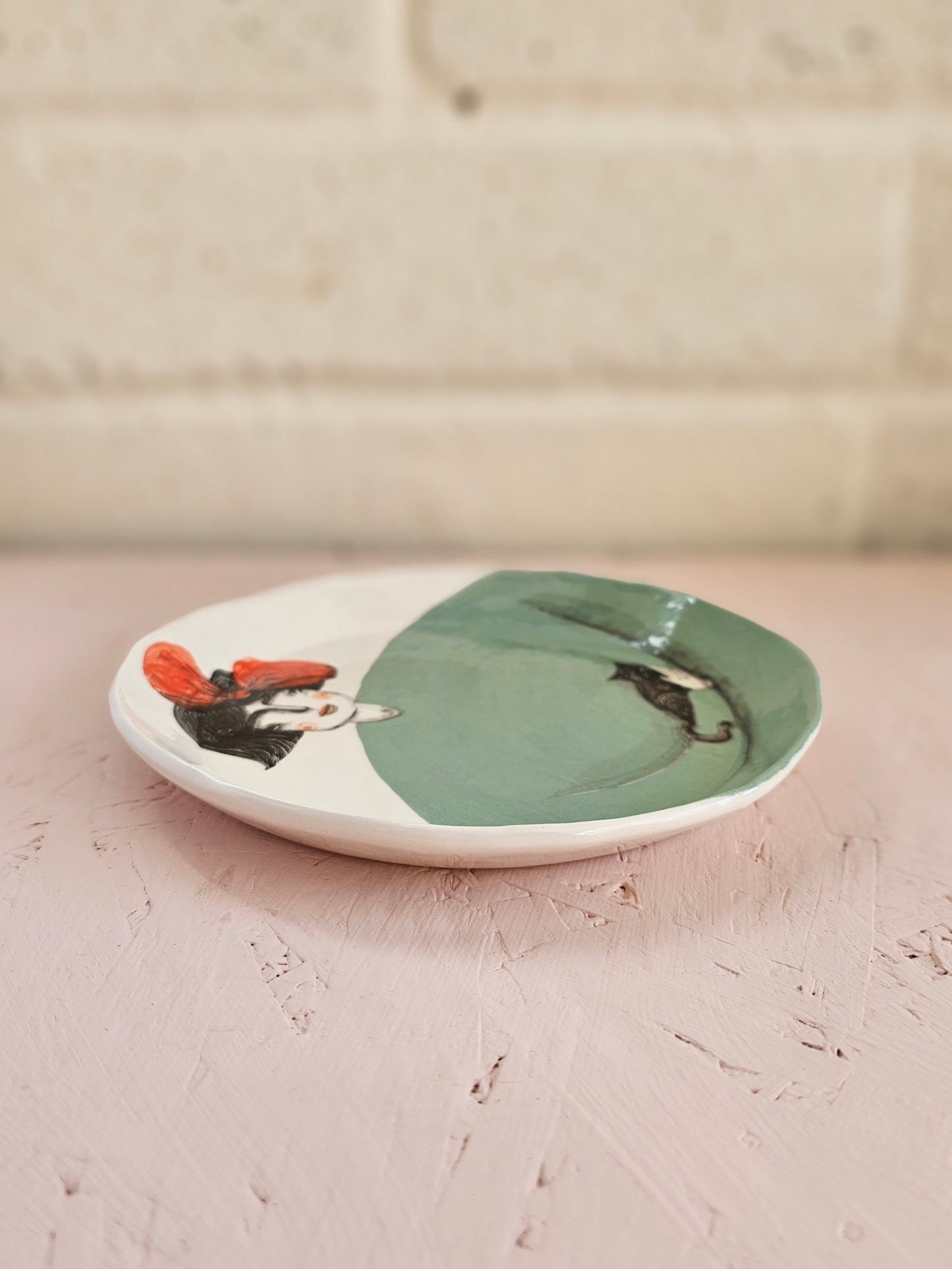 Pre order: winnie the handmade ceramic, decoative plate artists collection