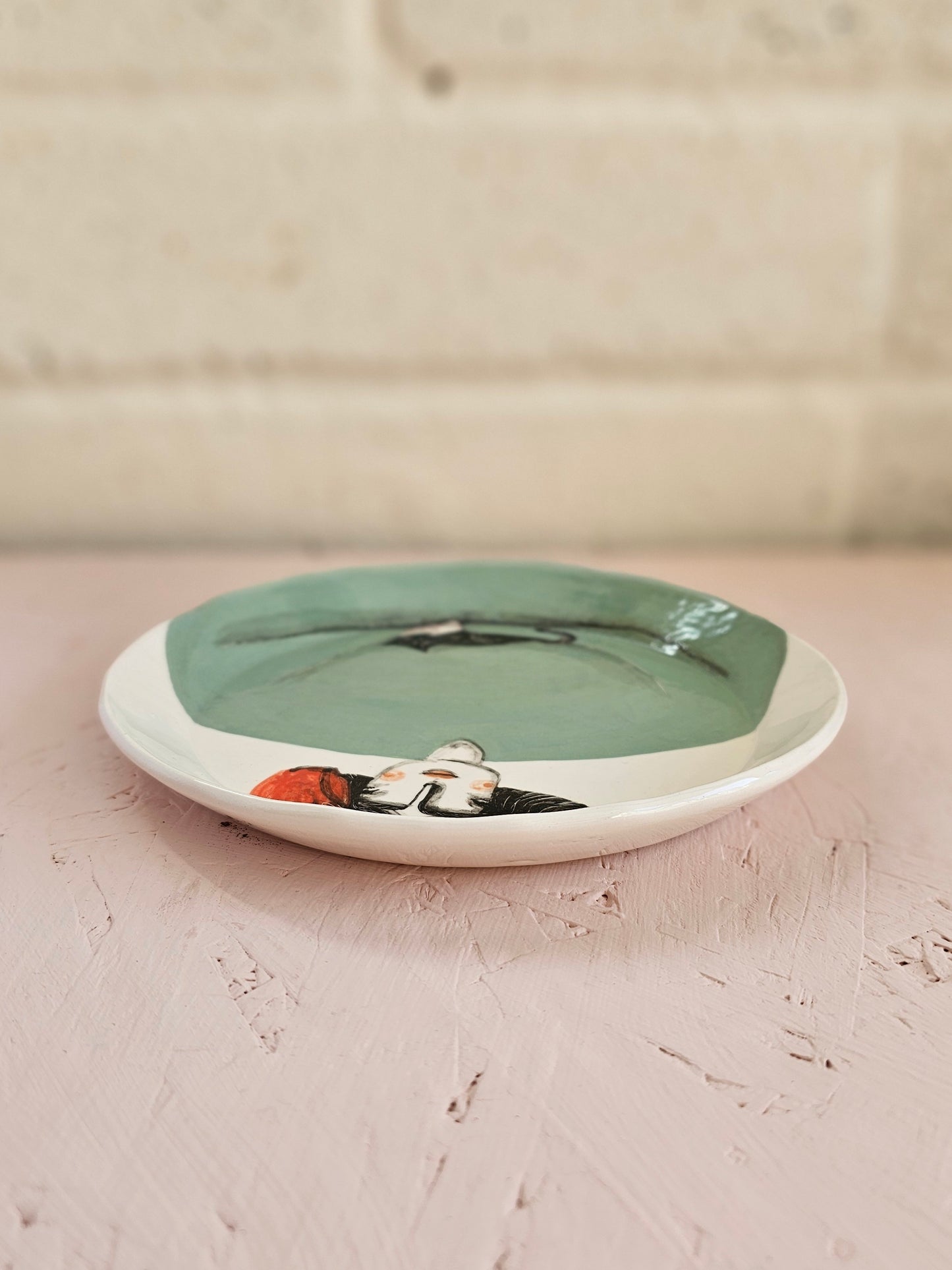 Pre order: winnie the handmade ceramic, decoative plate artists collection
