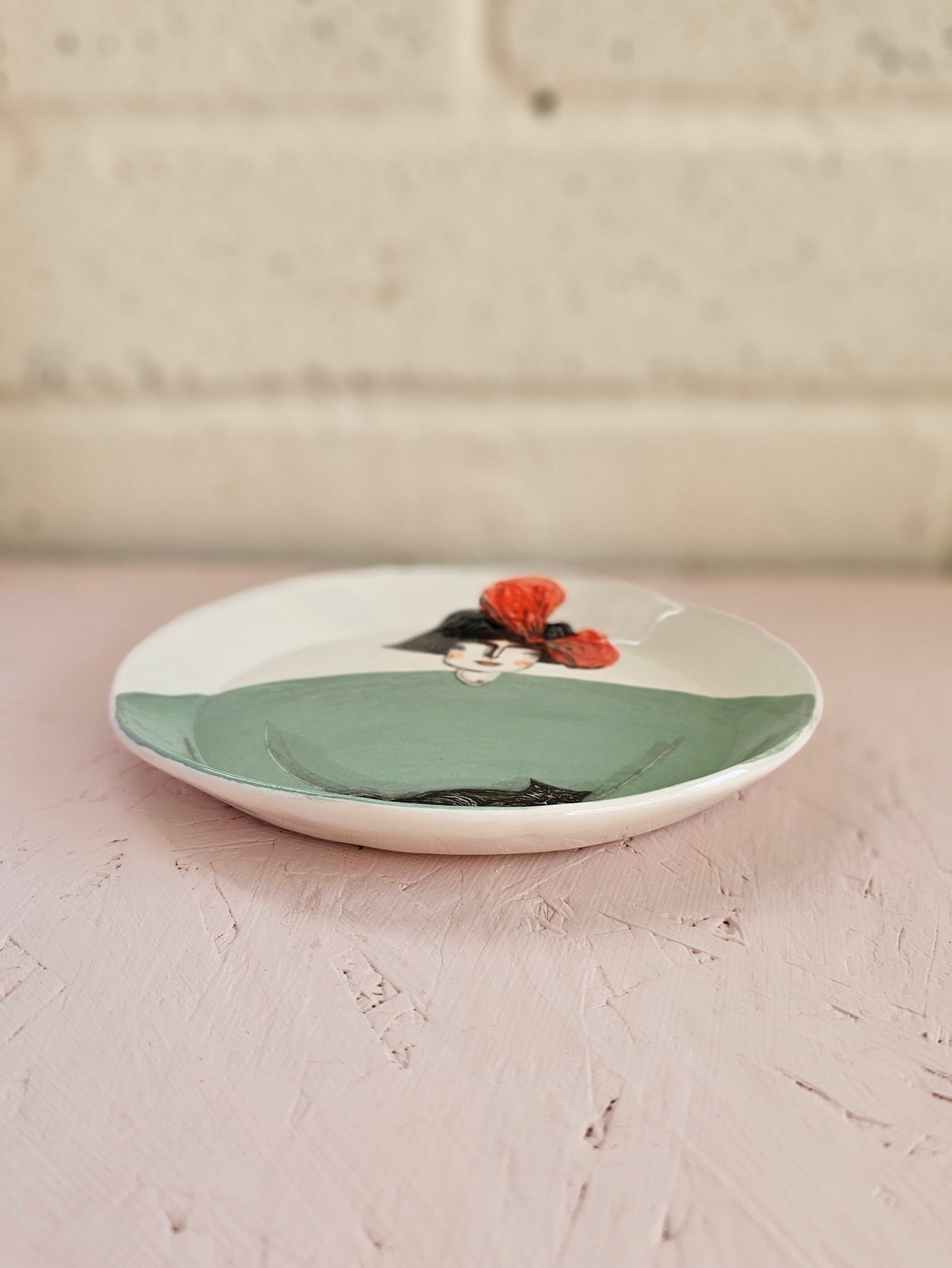 Pre order: winnie the handmade ceramic, decoative plate artists collection
