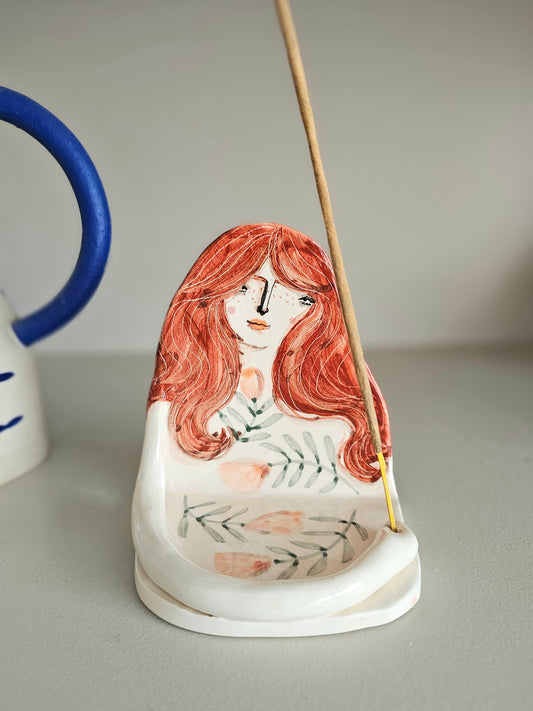 Hazel handmade ceramic insence holder