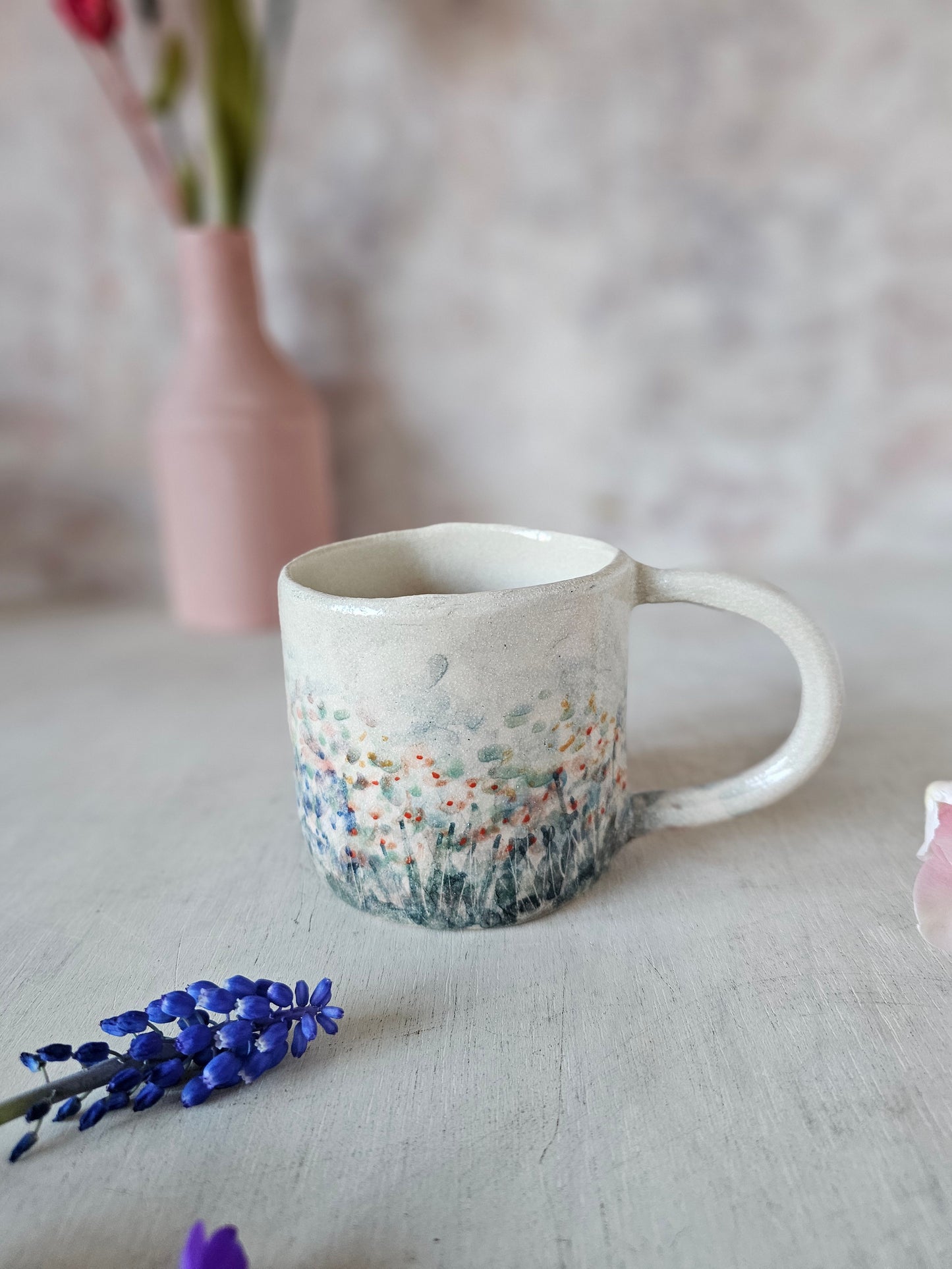 Wild meadow ceramic handmade mug