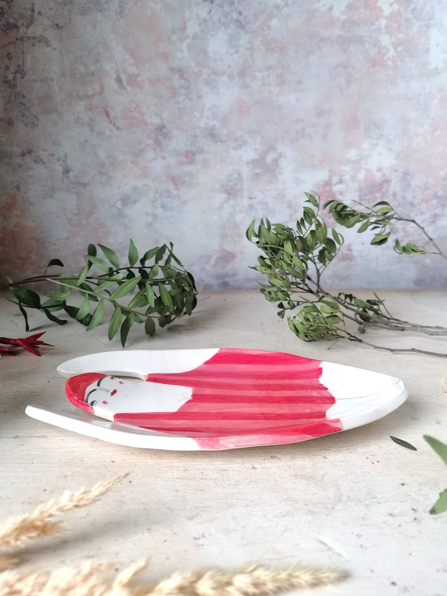 Sylvia the swimmer handmade ceramic dish