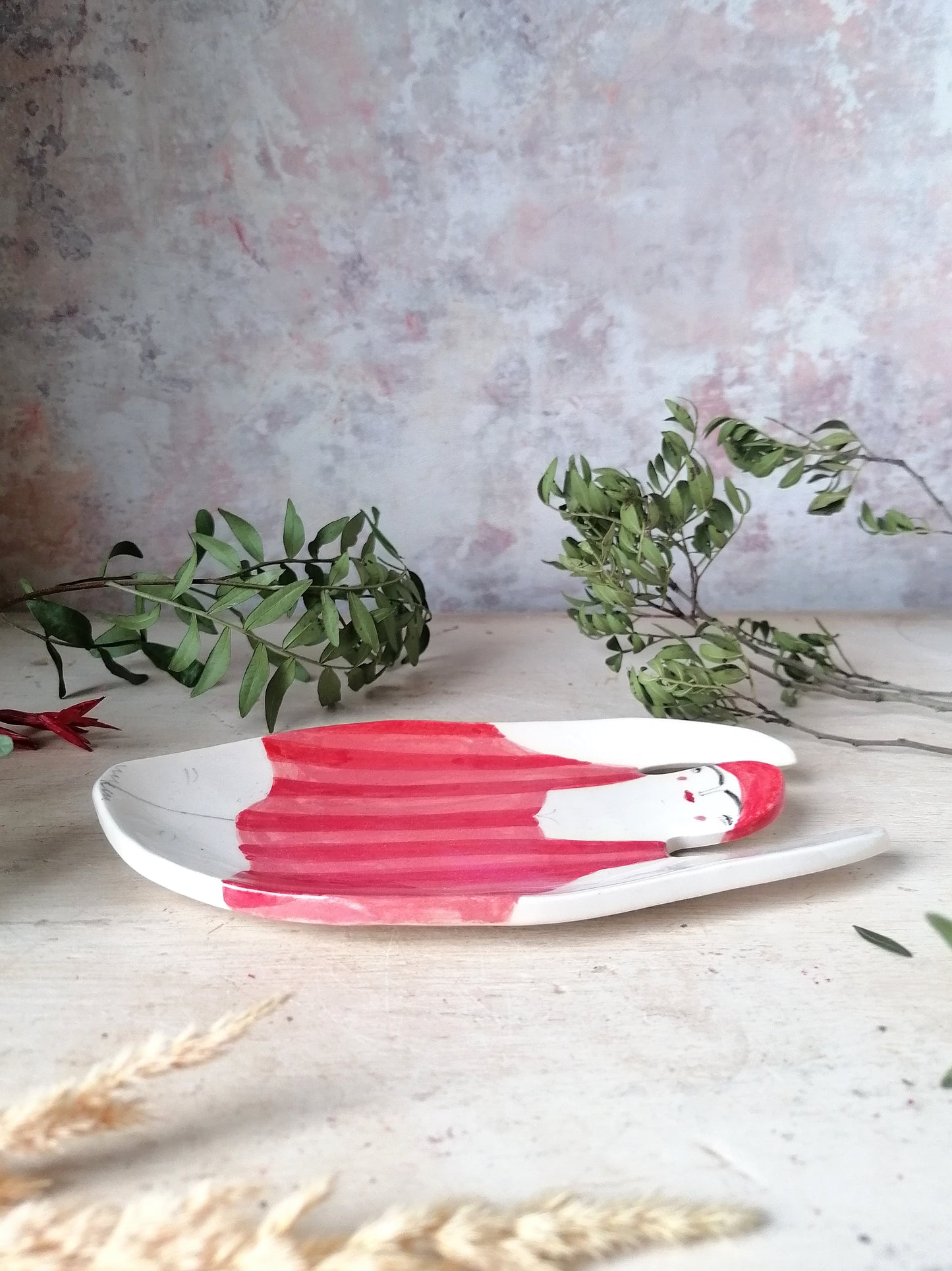 Sylvia the swimmer handmade ceramic dish